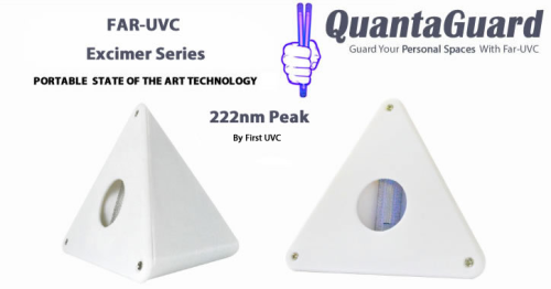 QuantaGuard Excimer Far-UVC 222nm Peak Wavelength Portable Personal Space